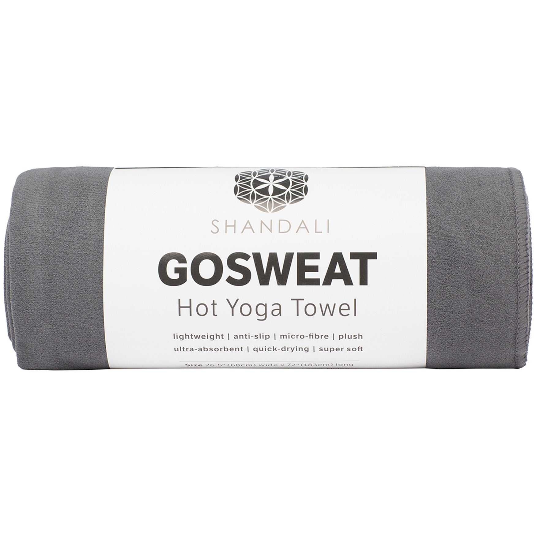 Shandali front view of full-length towel shows coverage and fit benefit