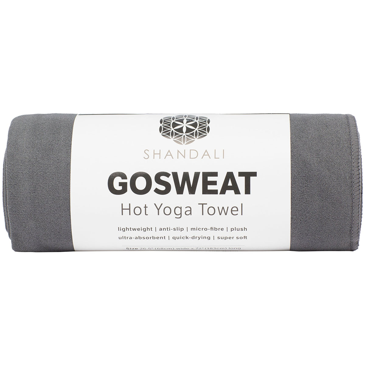 Shandali front view of full-length towel shows coverage and fit benefit