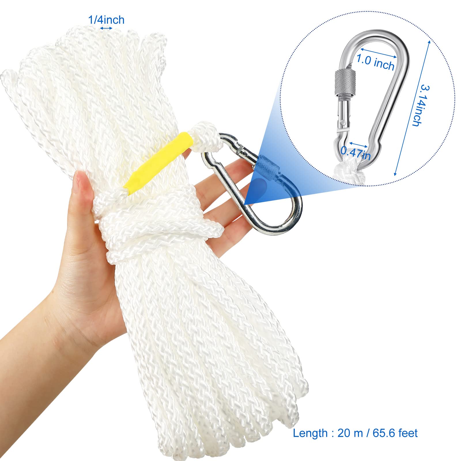 Shappy rope texture close-up showing hollow braided polypropylene and buoyant weave