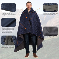 sheelokhwui blanket in use at stadium keeping group dry and comfortable