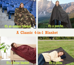 sheelokhwui worn as a poncho offering hands-free weather protection