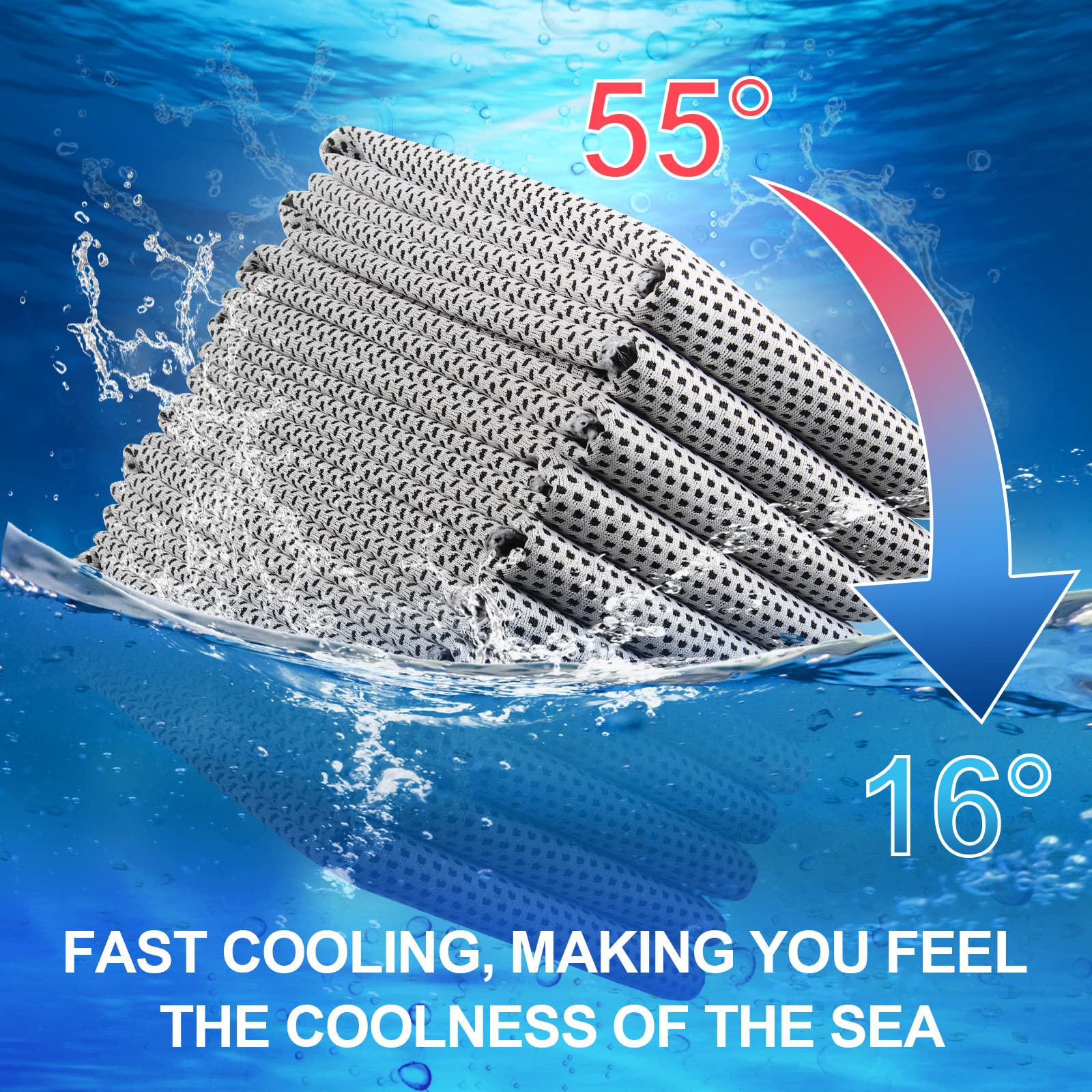 Shellwei towel beside ruler showing 40x12 inch scale for accurate sizing