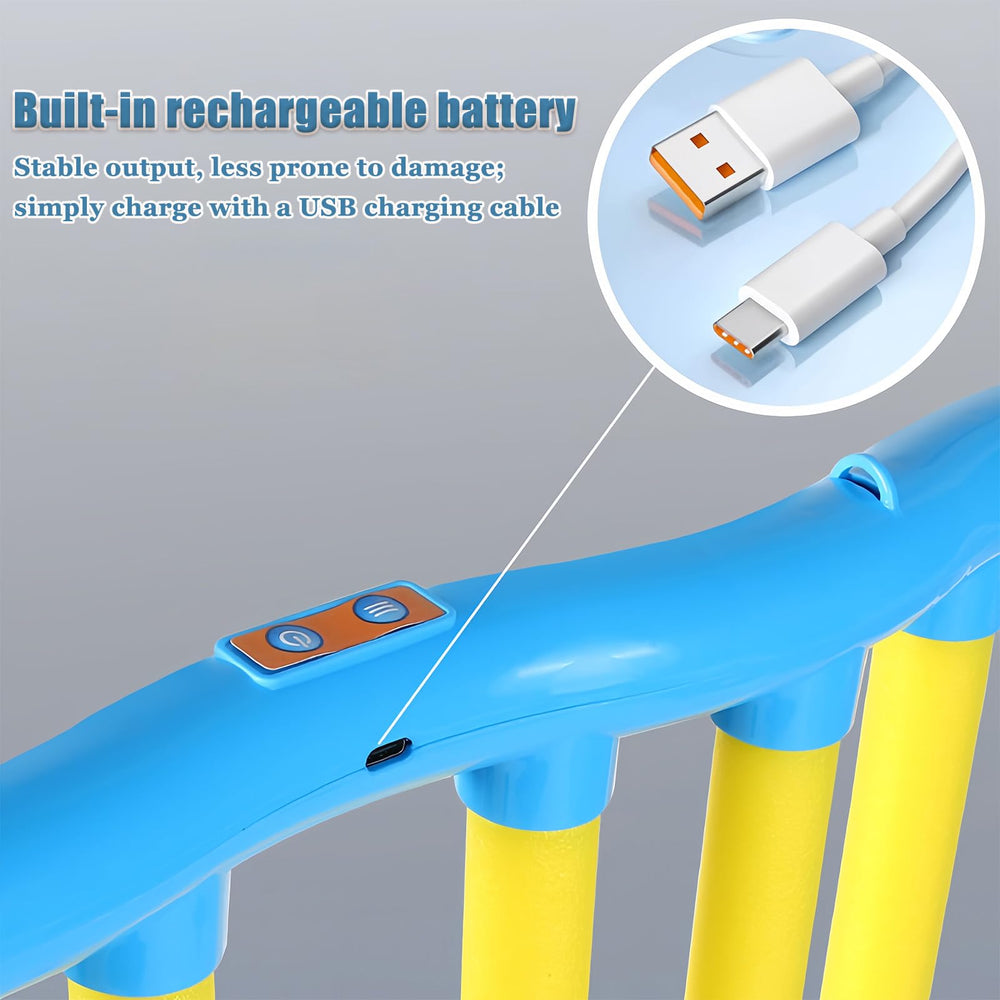 Shelprojsu label and dual-color batons for easy player assignment and décor benefit