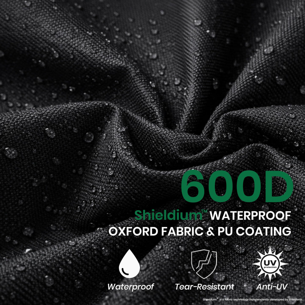 Shielderia close-up of 600D Oxford fabric texture highlighting waterproof durability