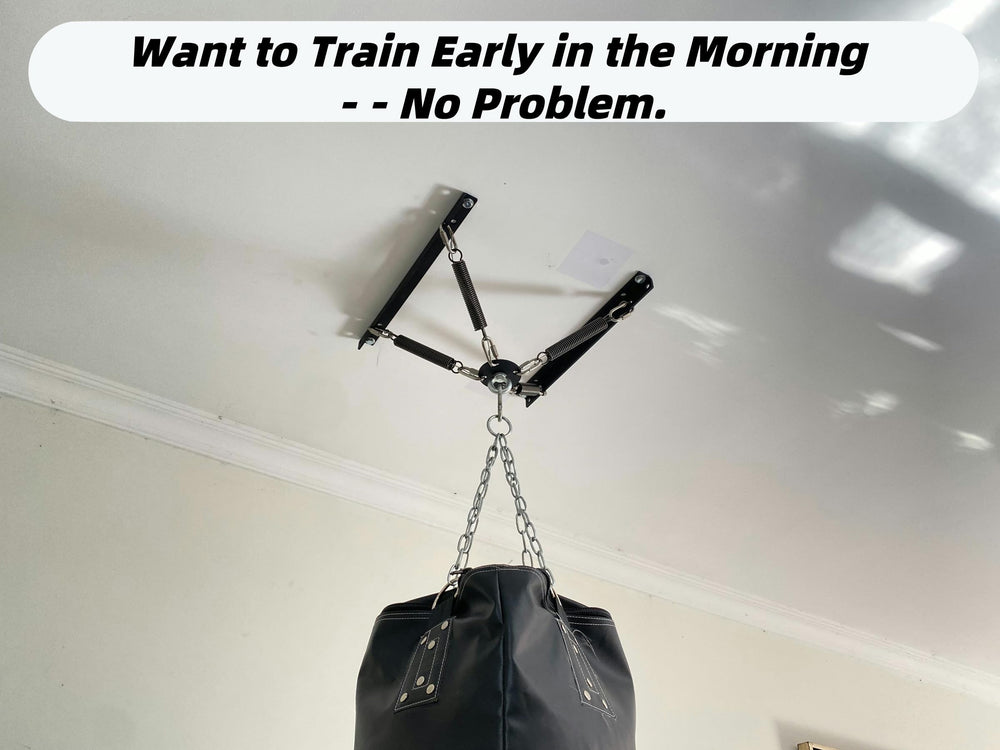 shikoyi hanger in home gym lifestyle setting providing silent-impact training