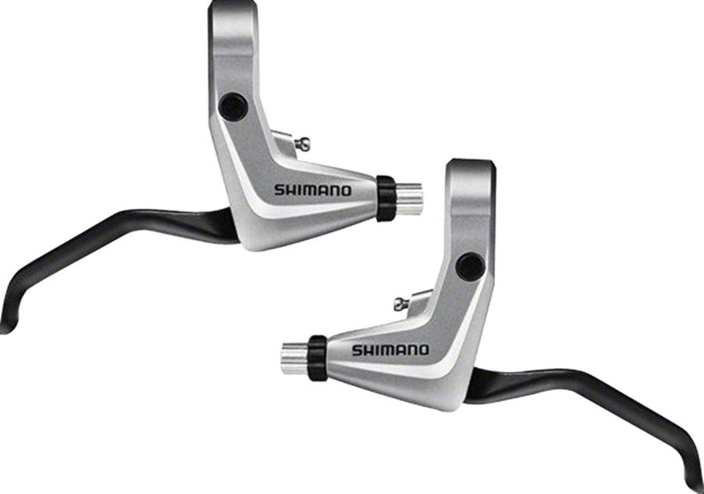 SHIMANO Alivio BL-T4000 front view showing pair and silver finish for durable style