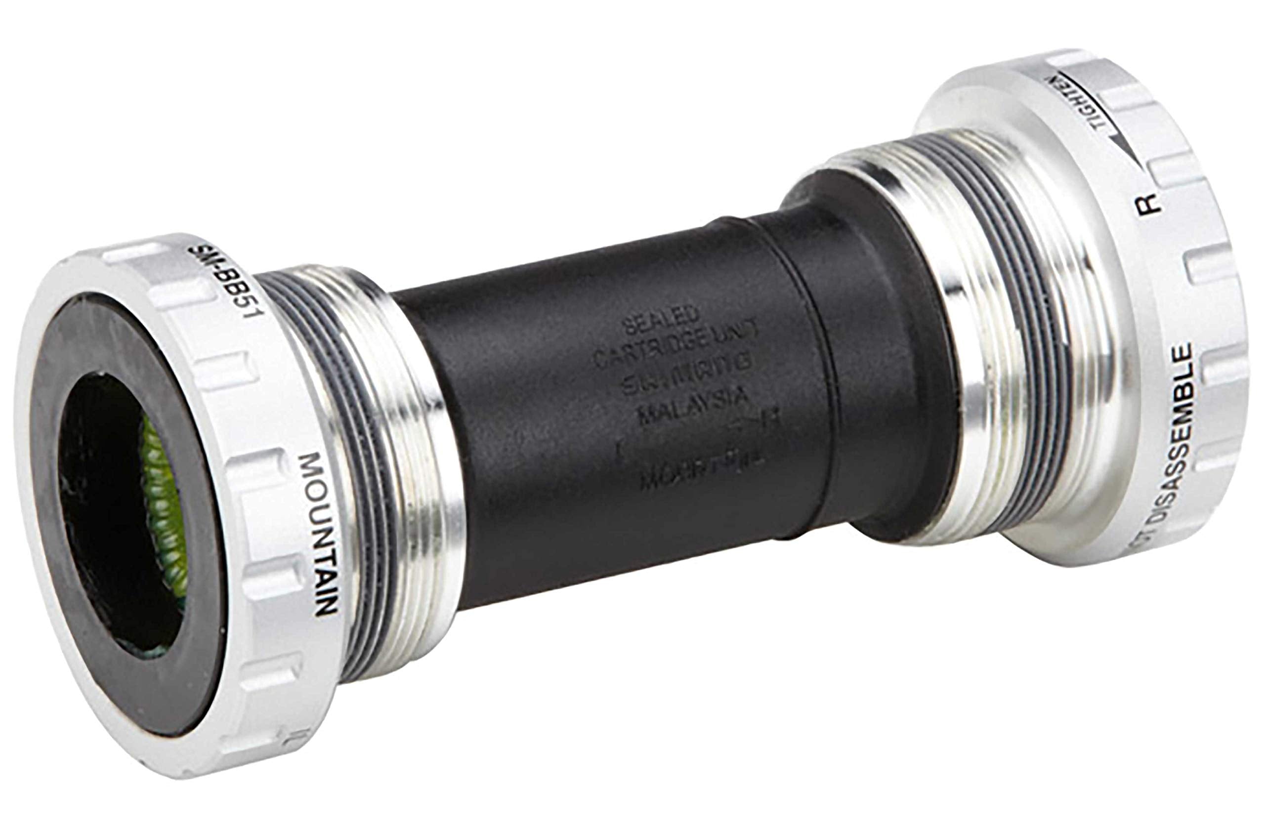 Shimano BB52 installed on bicycle demonstrating improved power transfer during rides