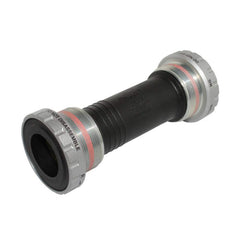 Shimano threaded cup close-up highlighting precise threads and secure fit benefit