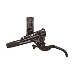 SHIMANO Deore XT left lever front view showing ergonomic shape and precise control
