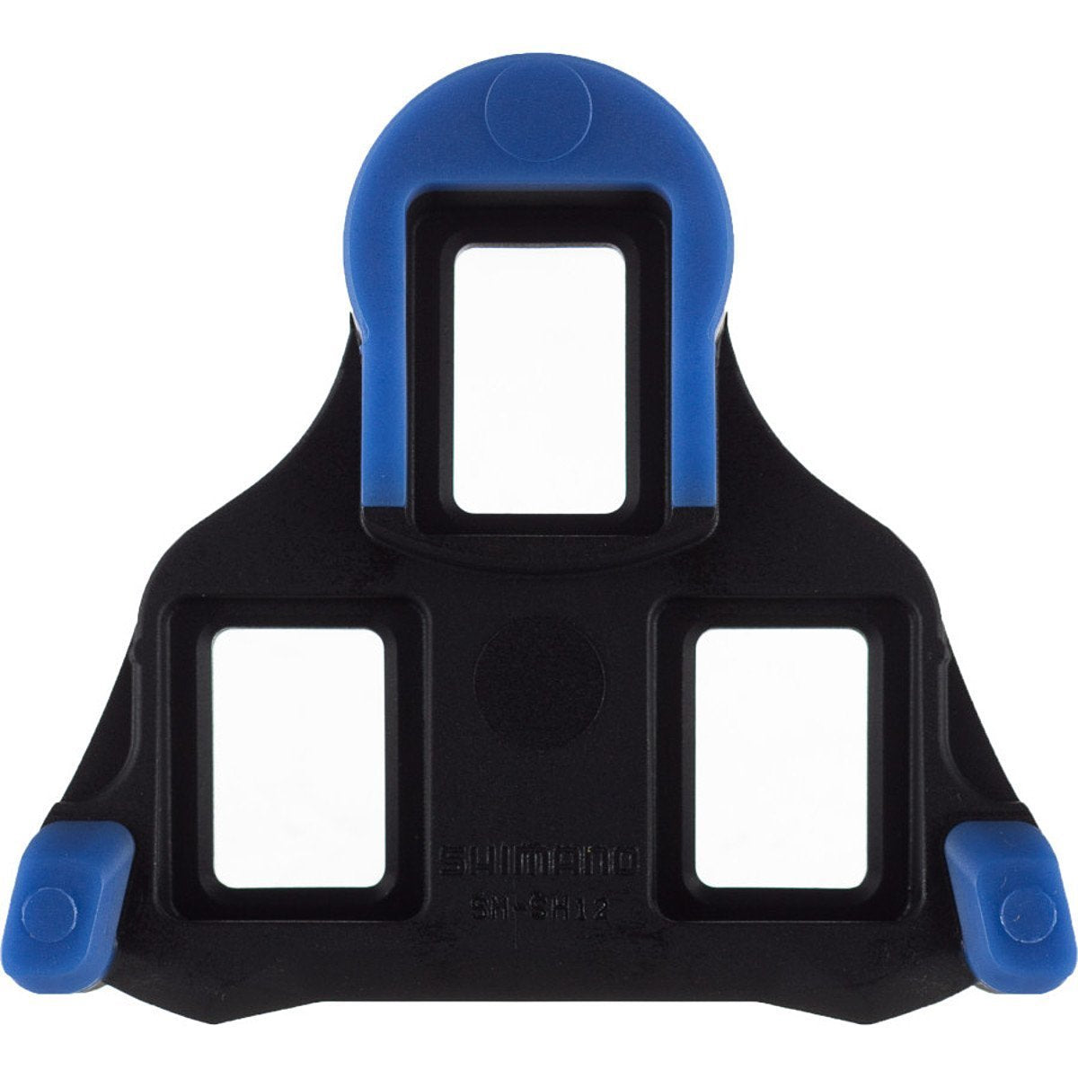 SHIMANO SM-SH12 cleat front view showing secure engagement benefit