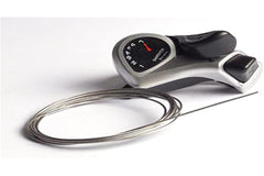 SHIMANO Tourney SL-TX50R front view showing easy thumb shifting and reliable control