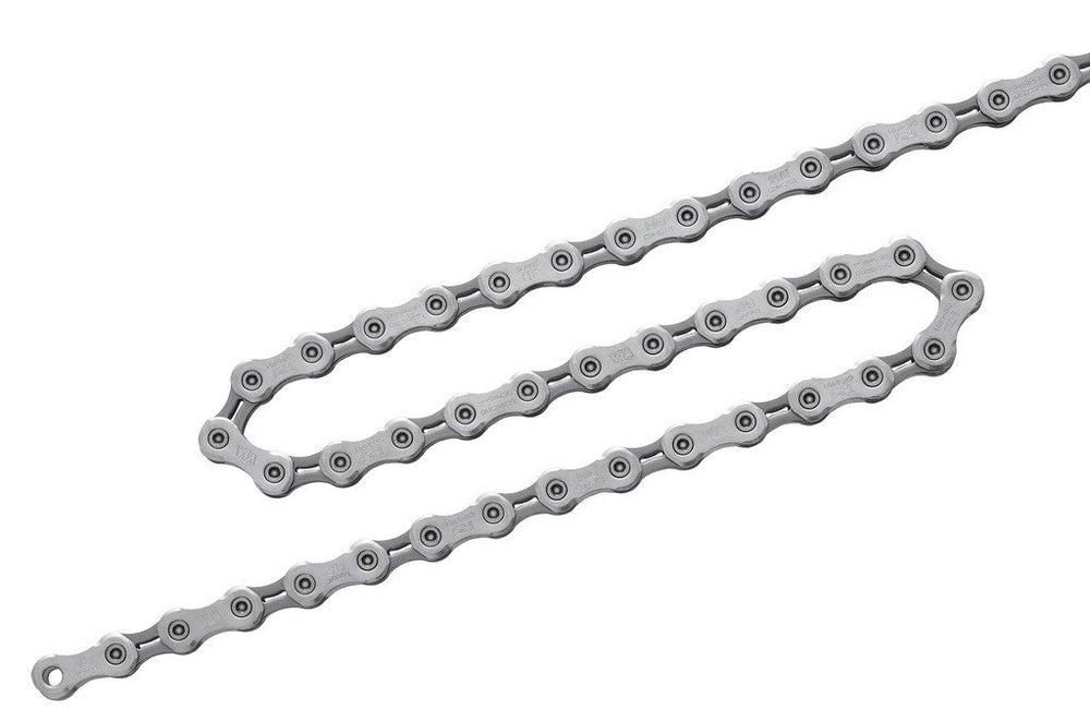 SHIMANO Ultegra chain front view showing links and silver finish for precise shifting