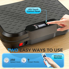 ShineMaos remote control held in hand showing easy speed and mode adjustments
