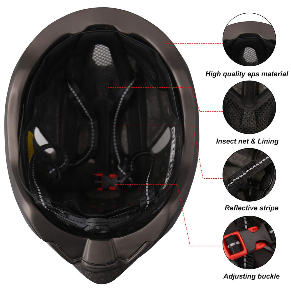 Cyclist wearing Shinmax helmet while commuting, enhancing on-road safety