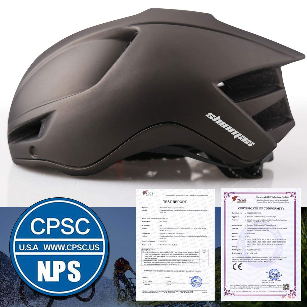 Shinmax helmet rear LED illuminated for improved nighttime visibility