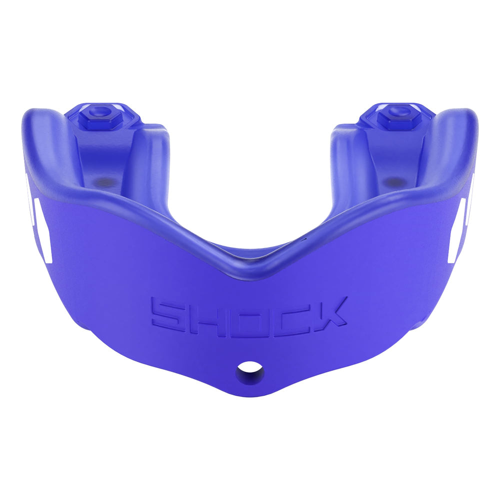 Shock Doctor front packaging showing mouth guard and benefits