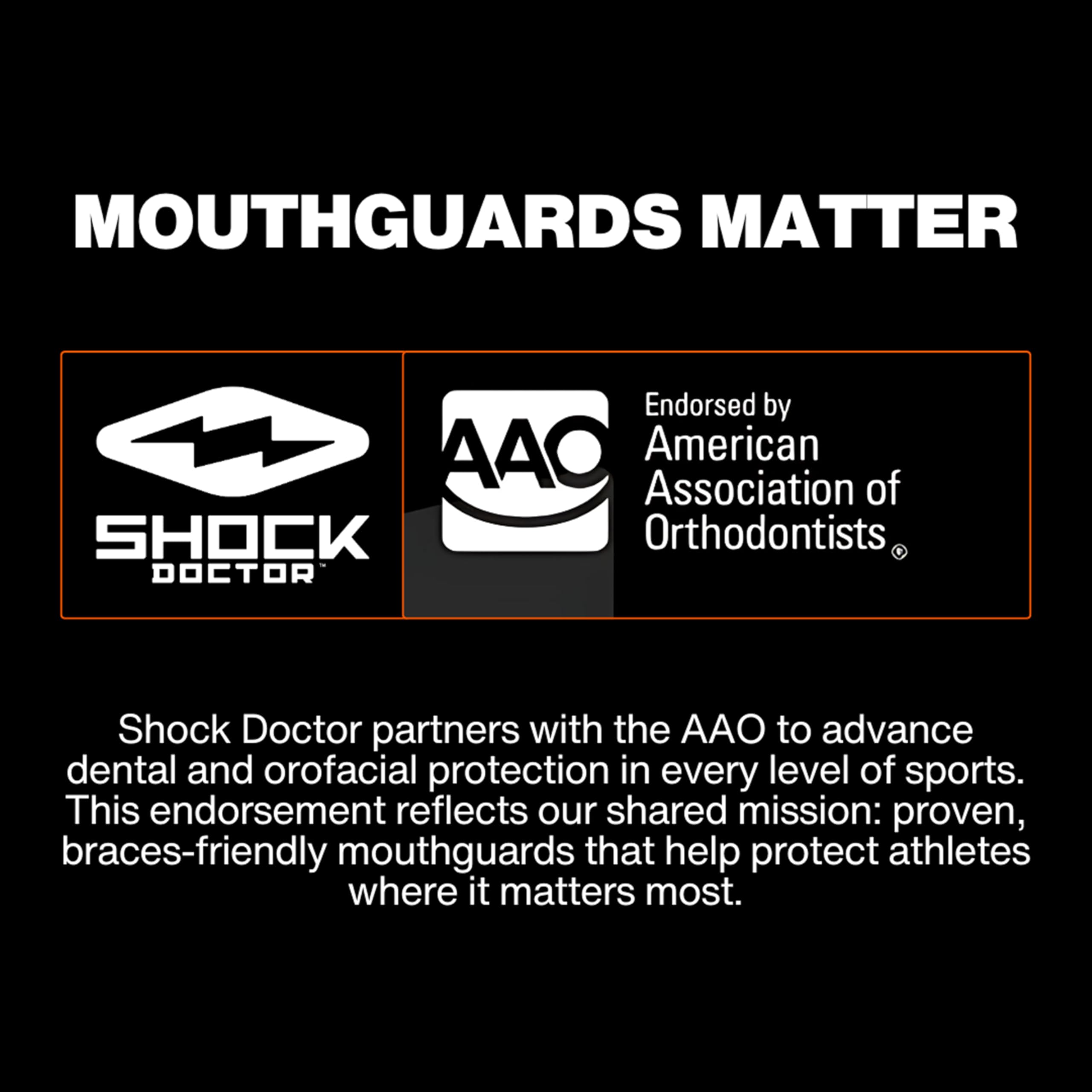 Shock Doctor close-up of rounded edge and cushioning to prevent lip and cheek irritation