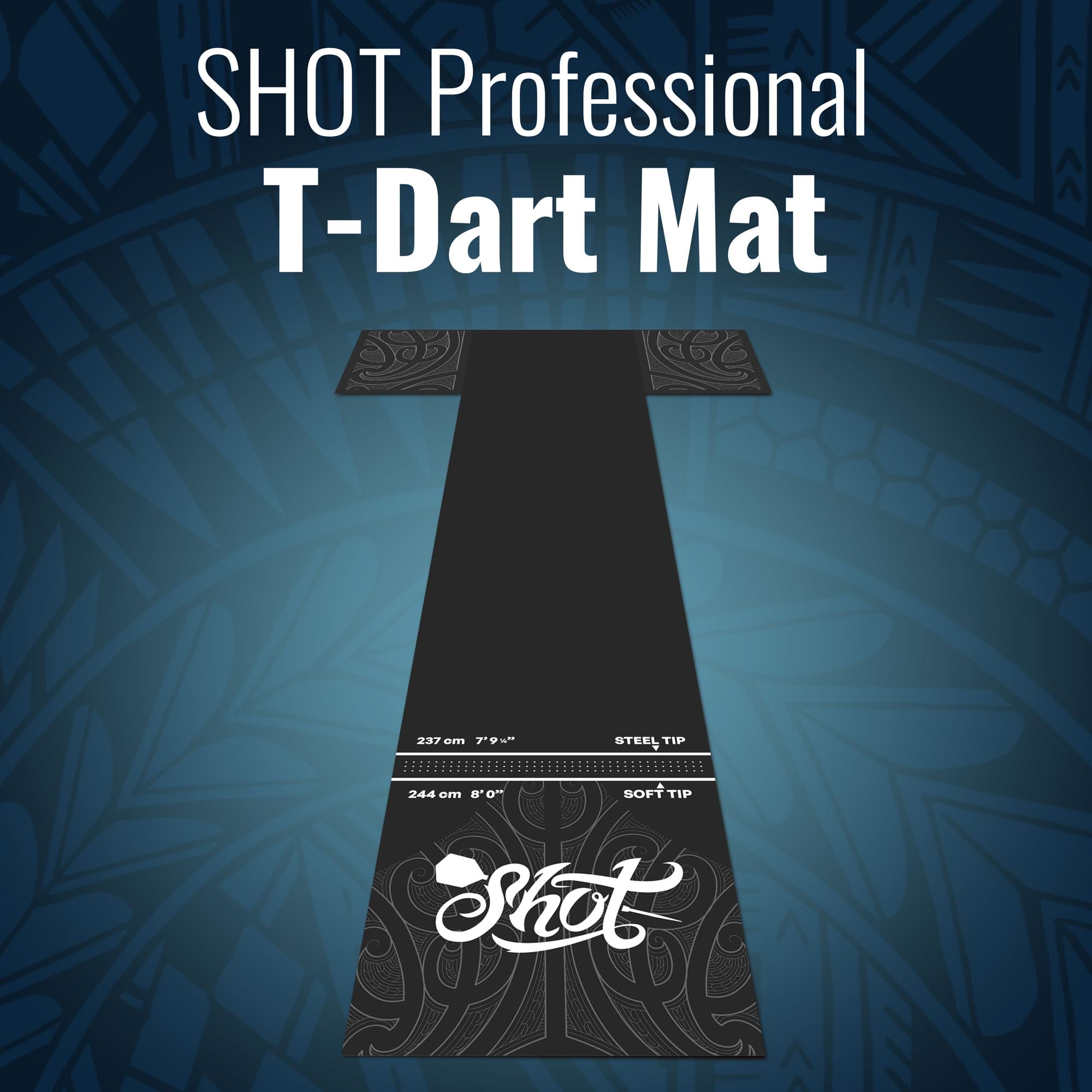 Shot! close-up of double-thickness oche for added impact absorption benefit