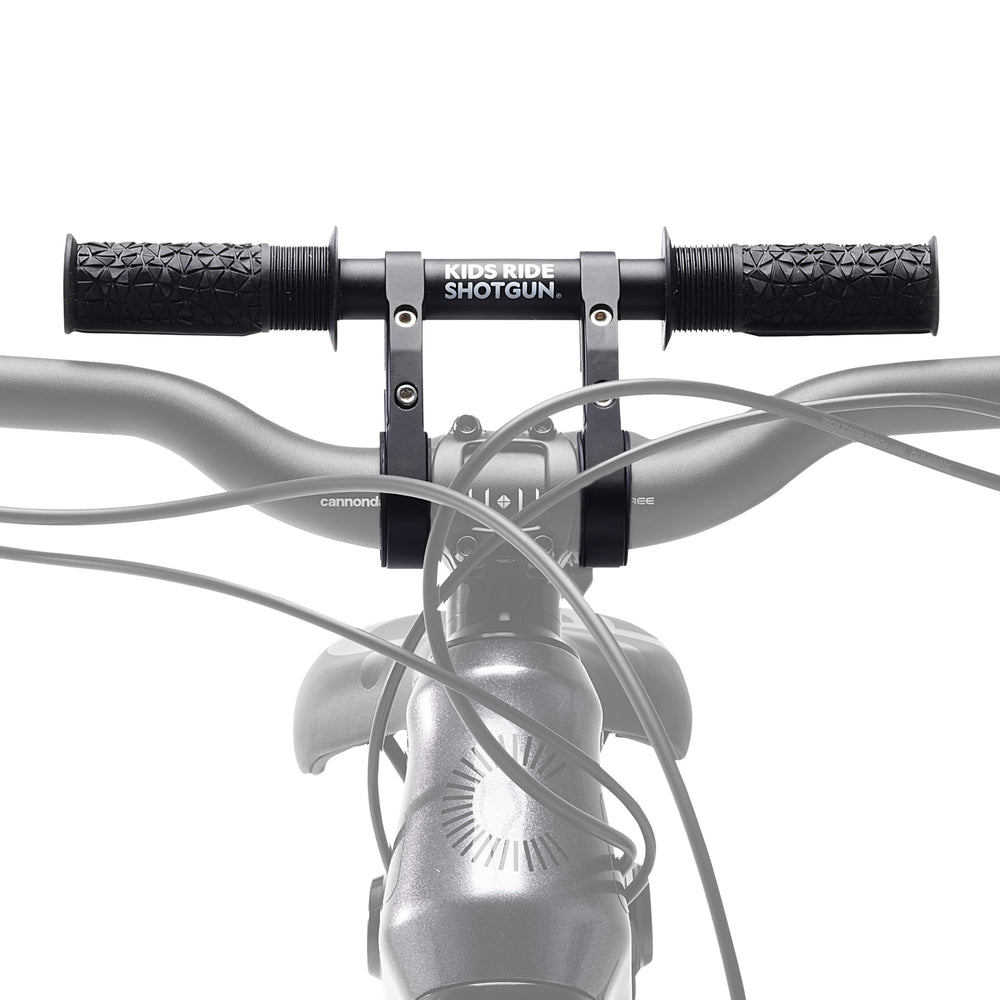 SHOTGUN front view of child handlebars showing secure grips and fit benefits