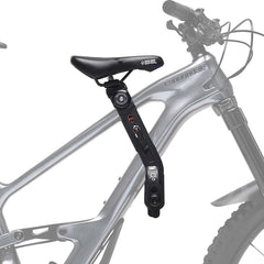 SHOTGUN front-mounted child seat mounted on bike showing compact fit and close supervision