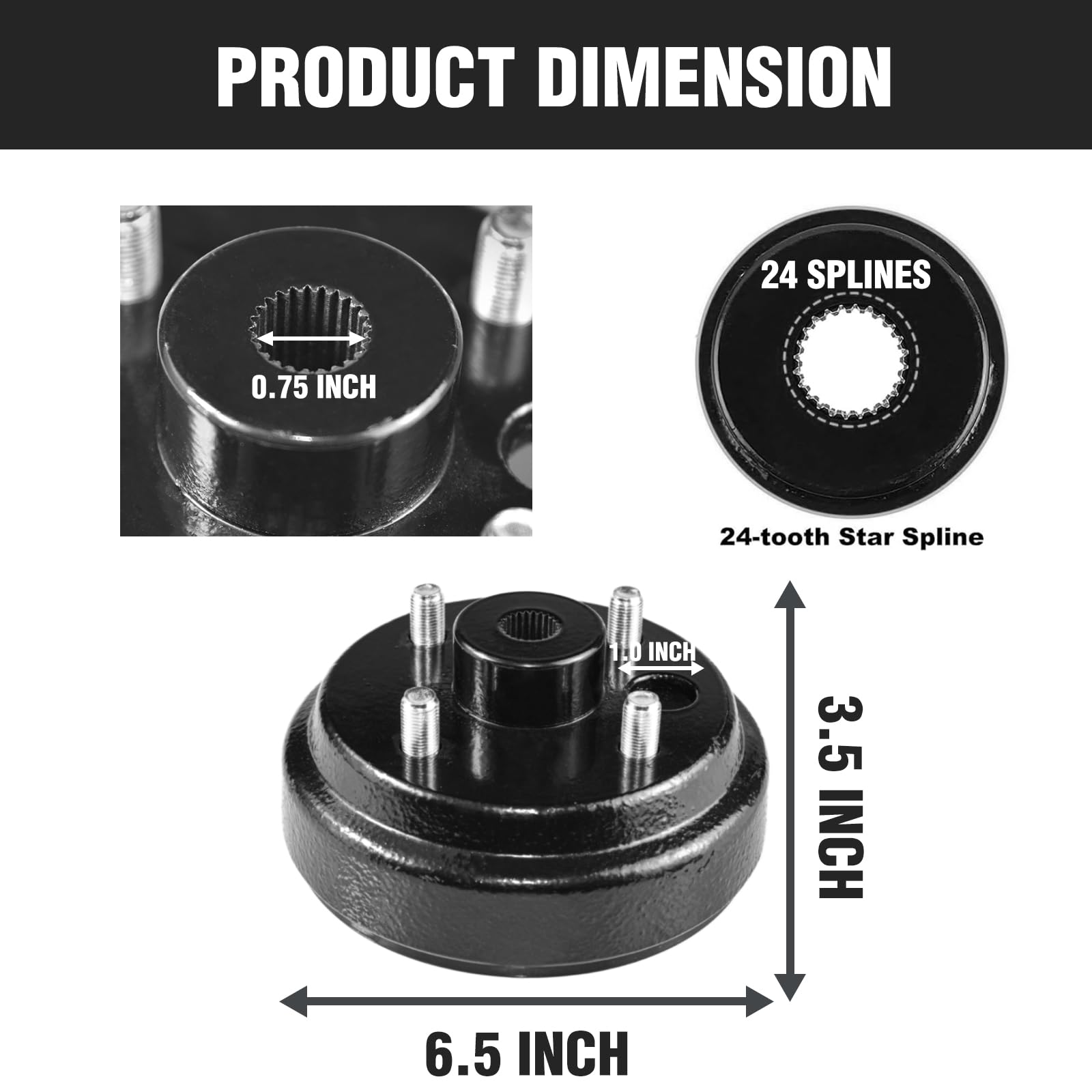 Shu-Ran washer and center hole view showing 3/4-inch bore alignment