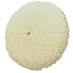 Shurhold front view of two 6.5" wool buffing pads showing secure fit and easy handling