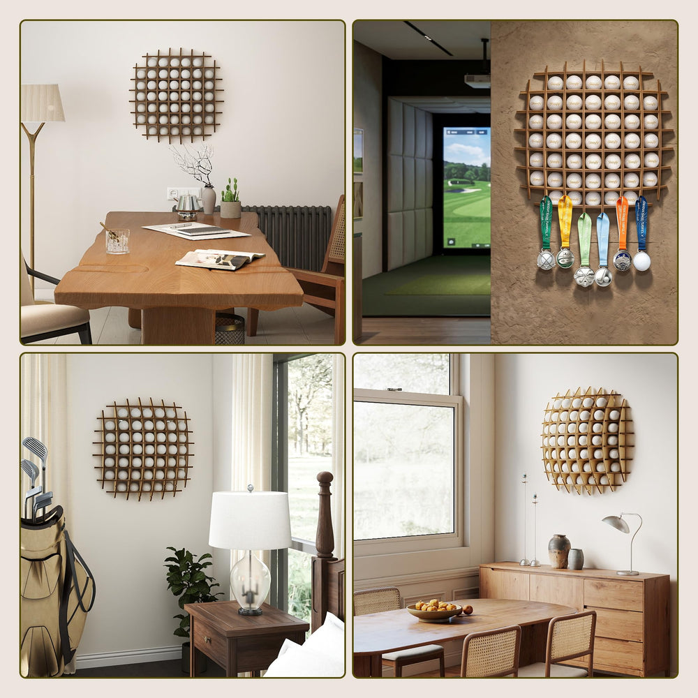 ShutuFly lifestyle man cave display featuring commemorative golf balls
