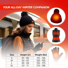 Shyyween three-piece set connected to power bank for portable warmth
