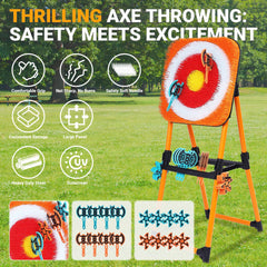 Sidske throwing axes laid out demonstrating safe soft-edge playability