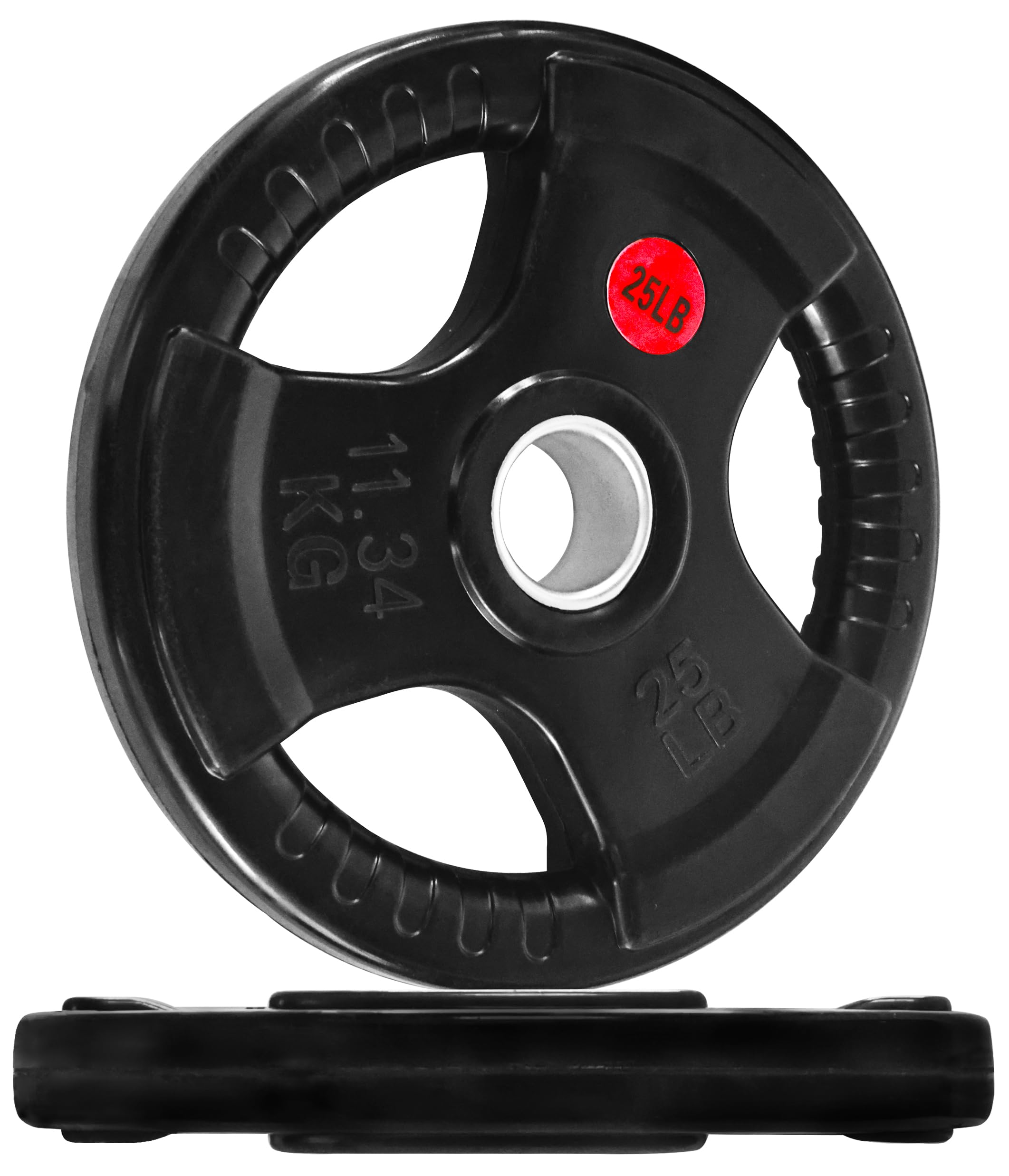 Signature Fitness front view of 25lb pair showing clean finish and solid weight — durable lifting