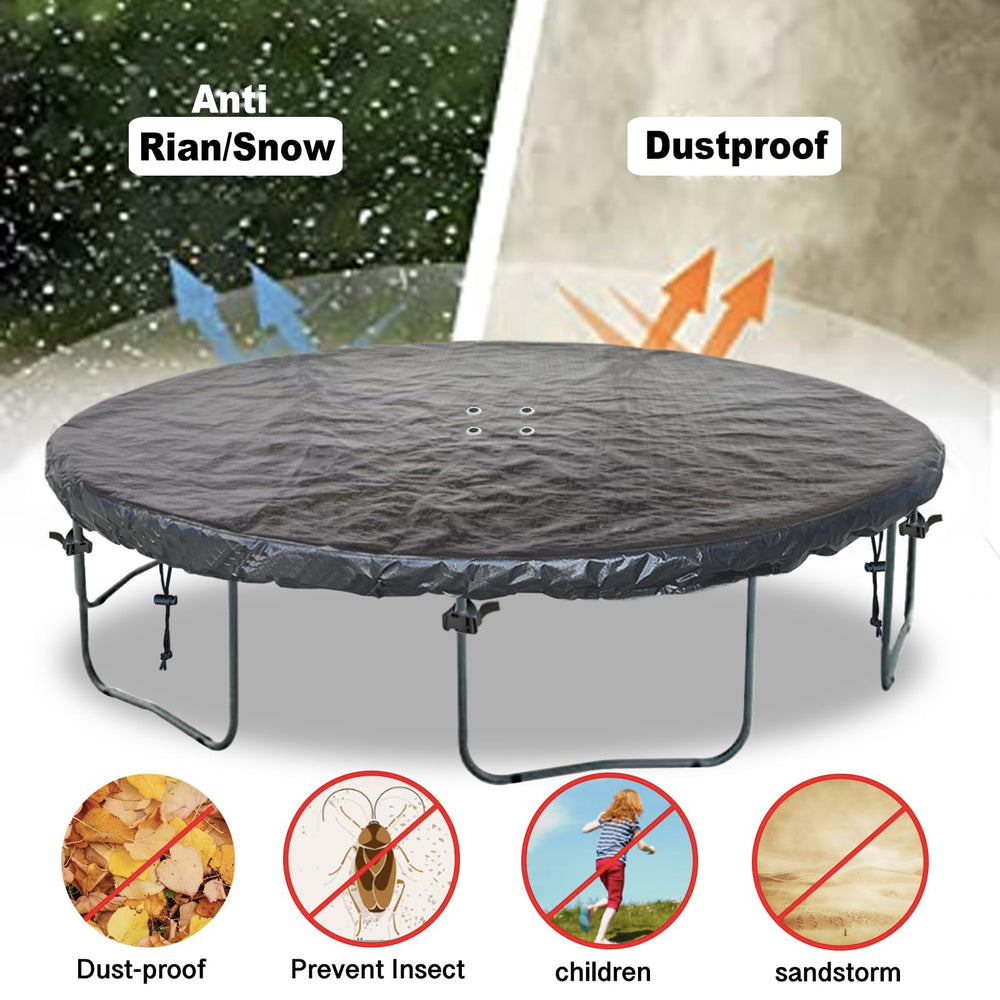 SIHAIAN cover installed on backyard trampoline offering full protection