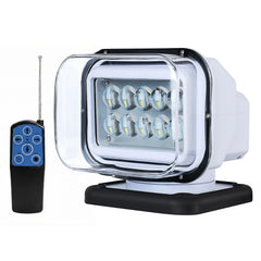SILHANY front view of spotlight showing lamp face and mount, bright visibility benefit