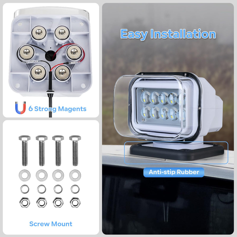 SILHANY six-strong-magnets base detail, easy no-scratch temporary mounting benefit