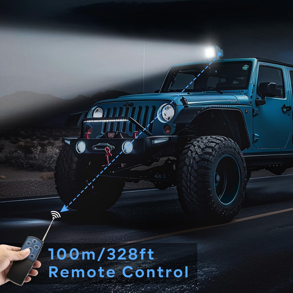 SILHANY mounted on pickup truck lighting road, hands-free remote aim benefit