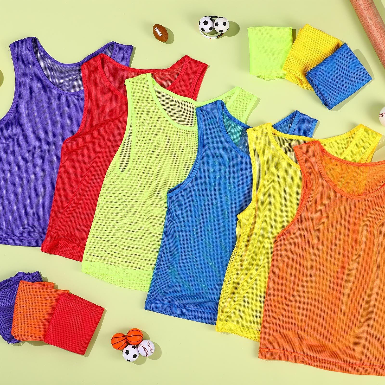 Silicherry assorted pinnies color spread for easy team identification