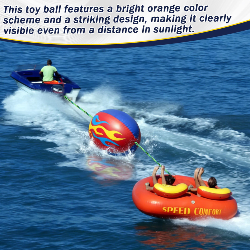 Silipull in use towing a four-person tube reducing drag and improving stability