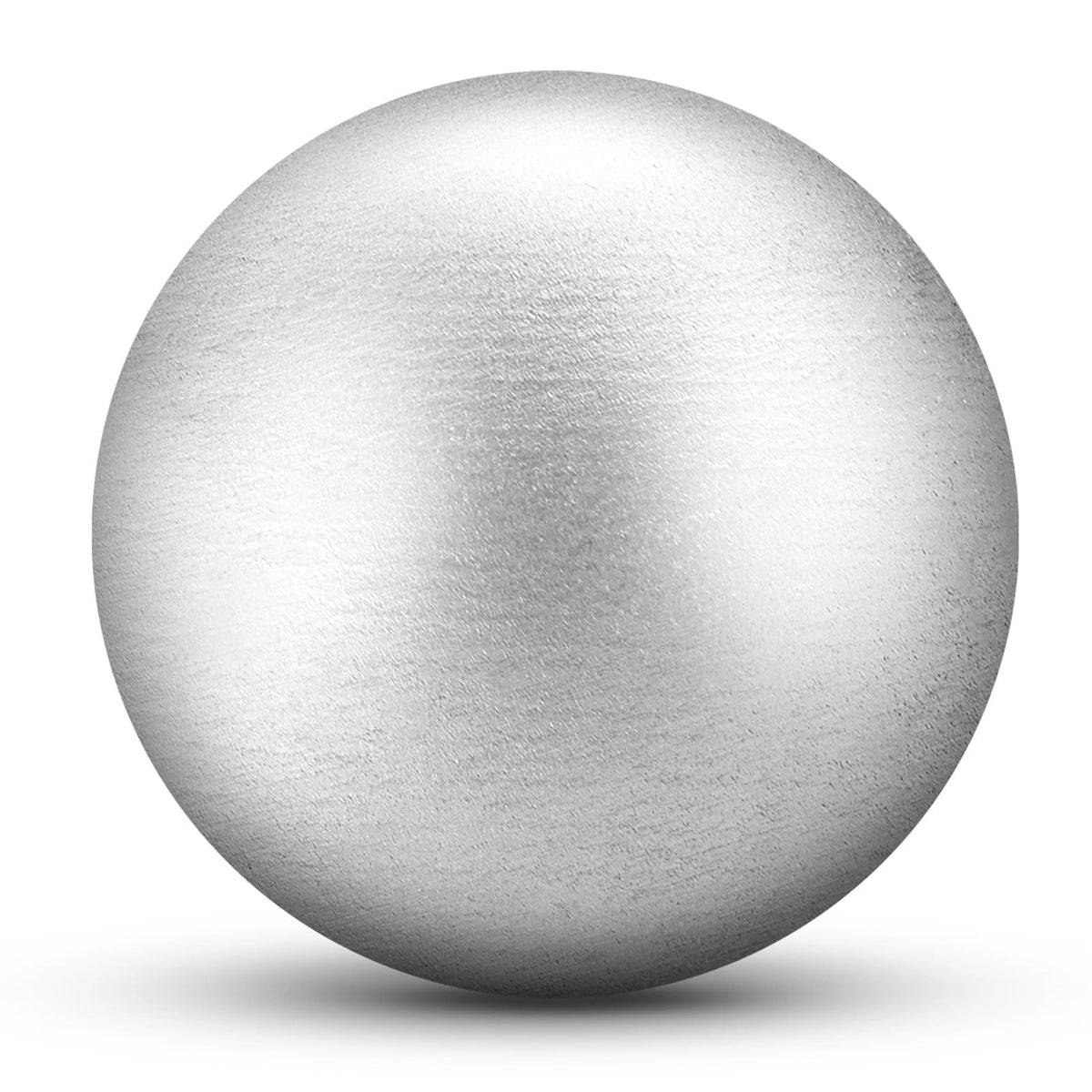 Silipull front view of silver 12 lb shot put showing shape and mass benefit