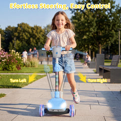 SIMATE folded scooter for compact storage and easy transport