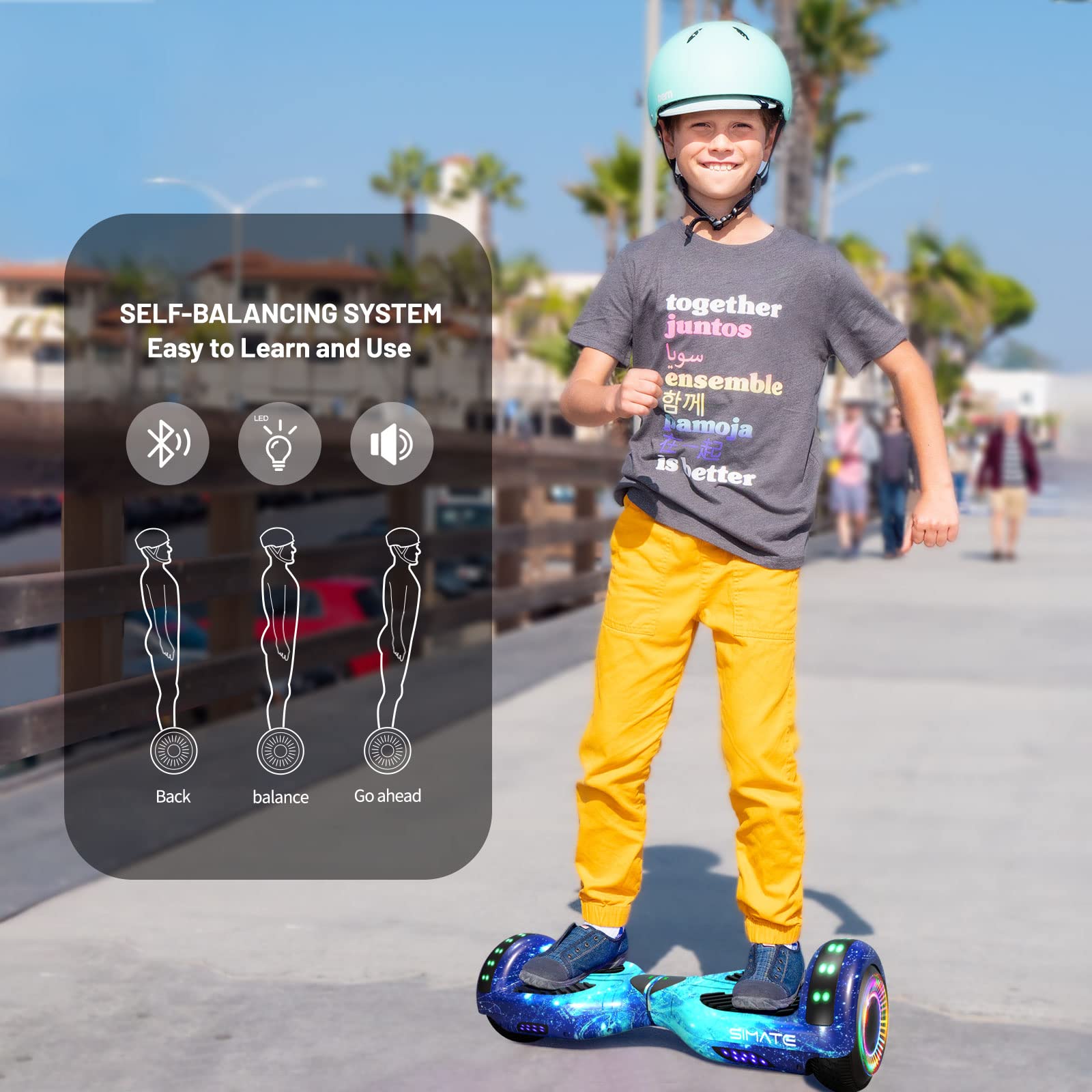 SIMATE app on phone controlling speed and battery for convenient monitoring
