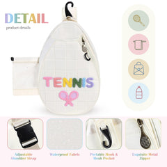 Simgoing hidden fence hook detail keeping bag elevated and rackets clean during play