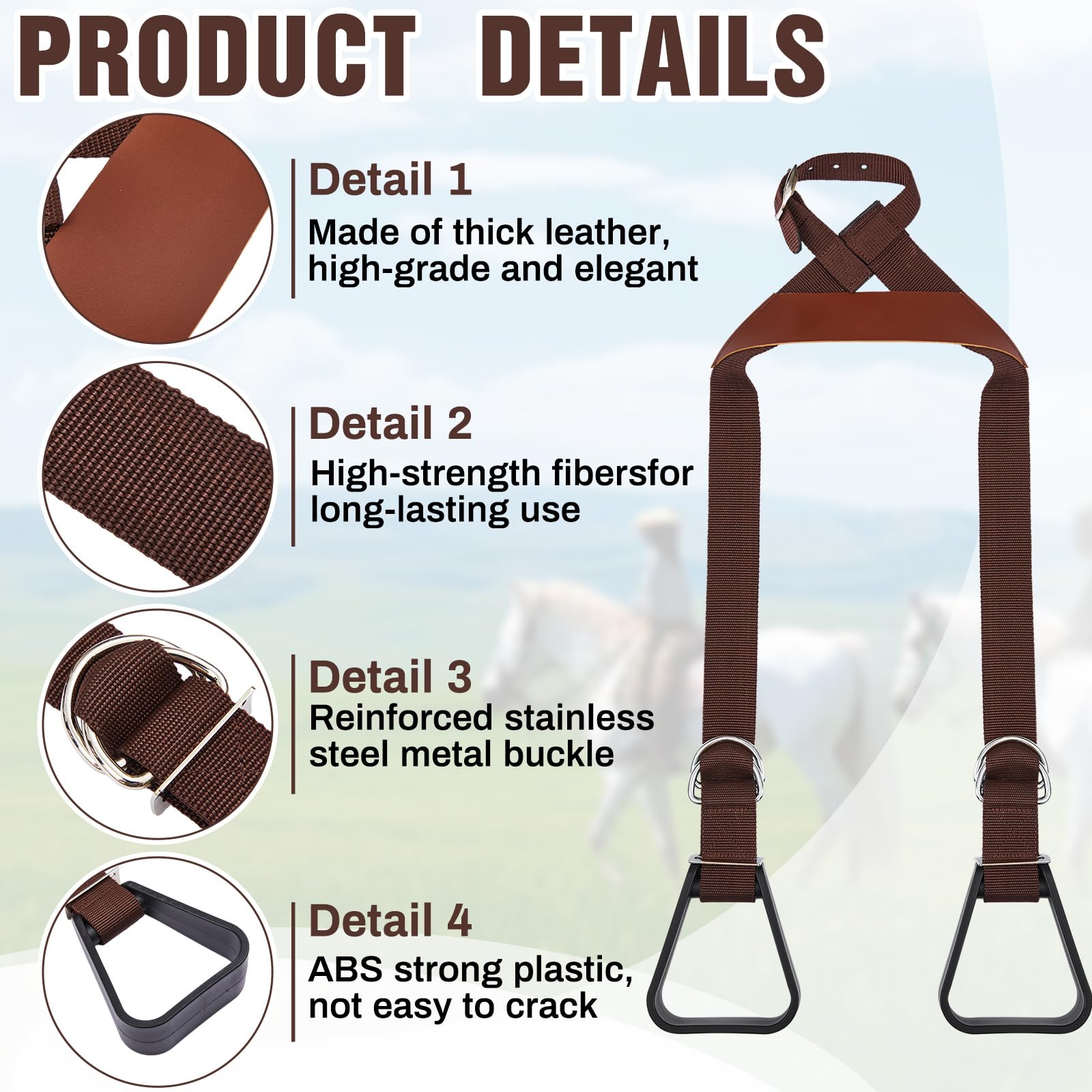 Simgoing close-up of ABS plastic and leather for durable, lightweight support