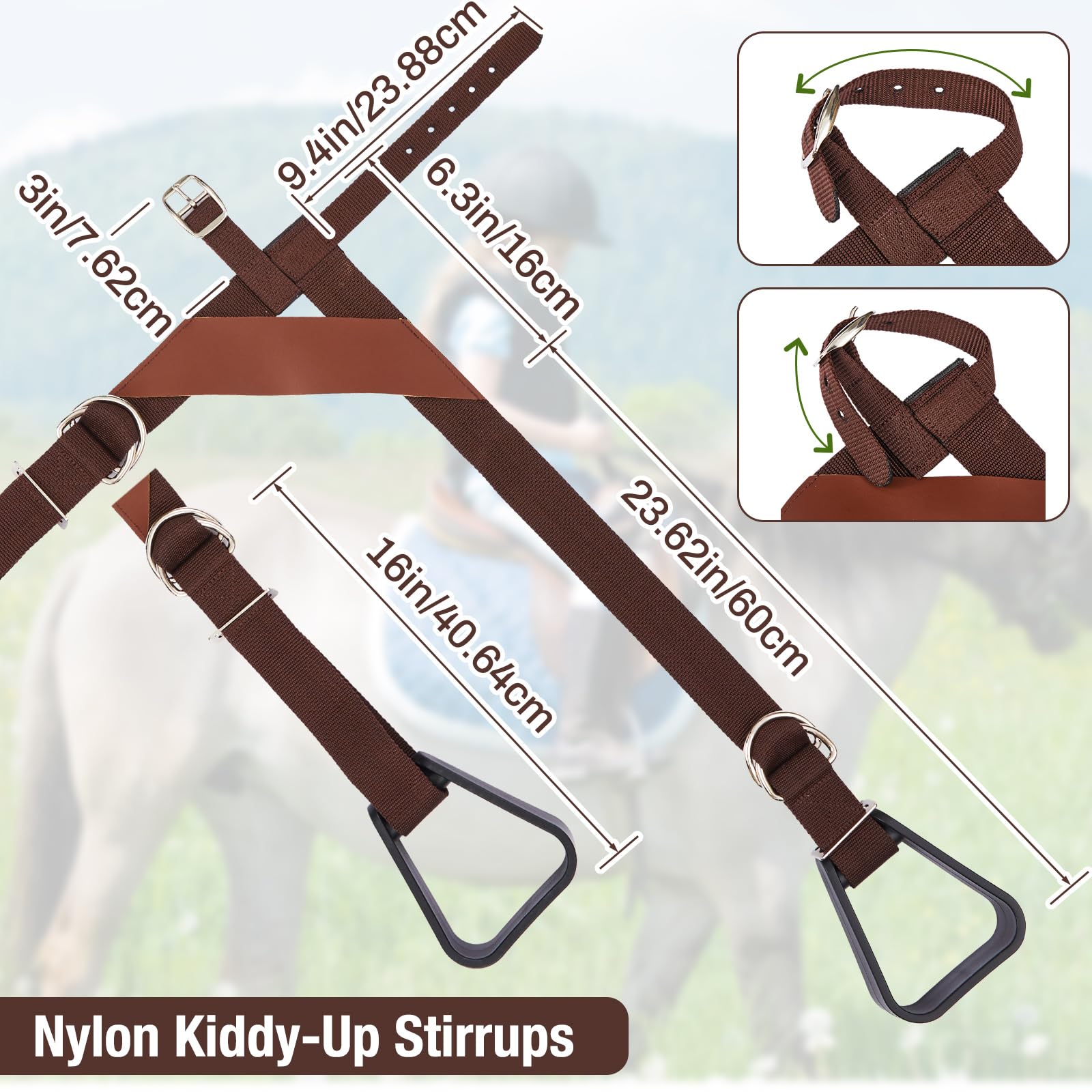 Simgoing strap adjustment detail with buckle for quick height change and comfort