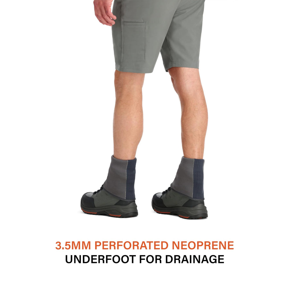 Simms Anvil XL worn while standing in a river illustrating all-day comfort