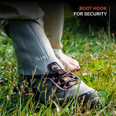 Simms Anvil XL perforated sole demonstrating fast drainage