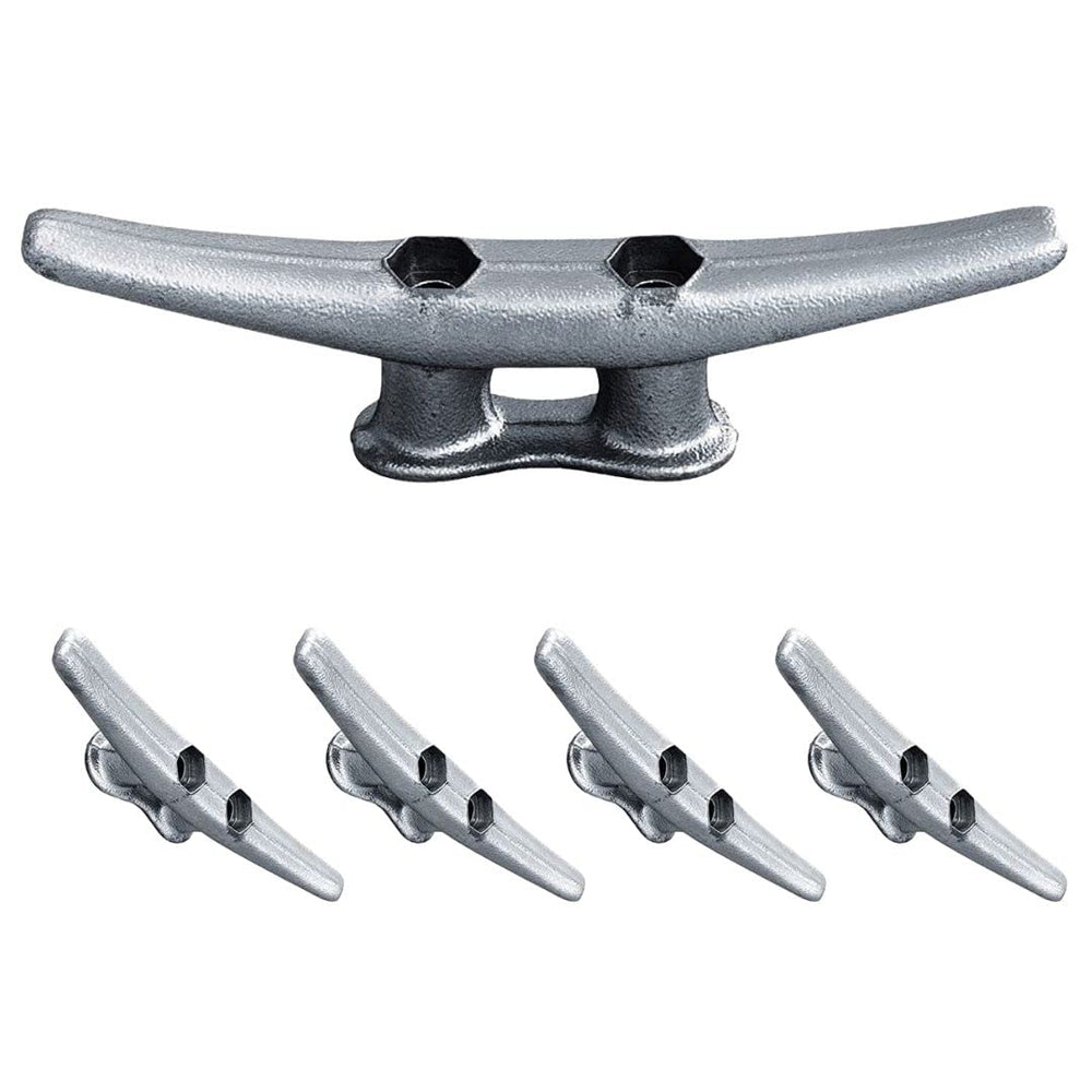 Simplified Living front view of 6-inch cleat showing shape and finish for secure mooring
