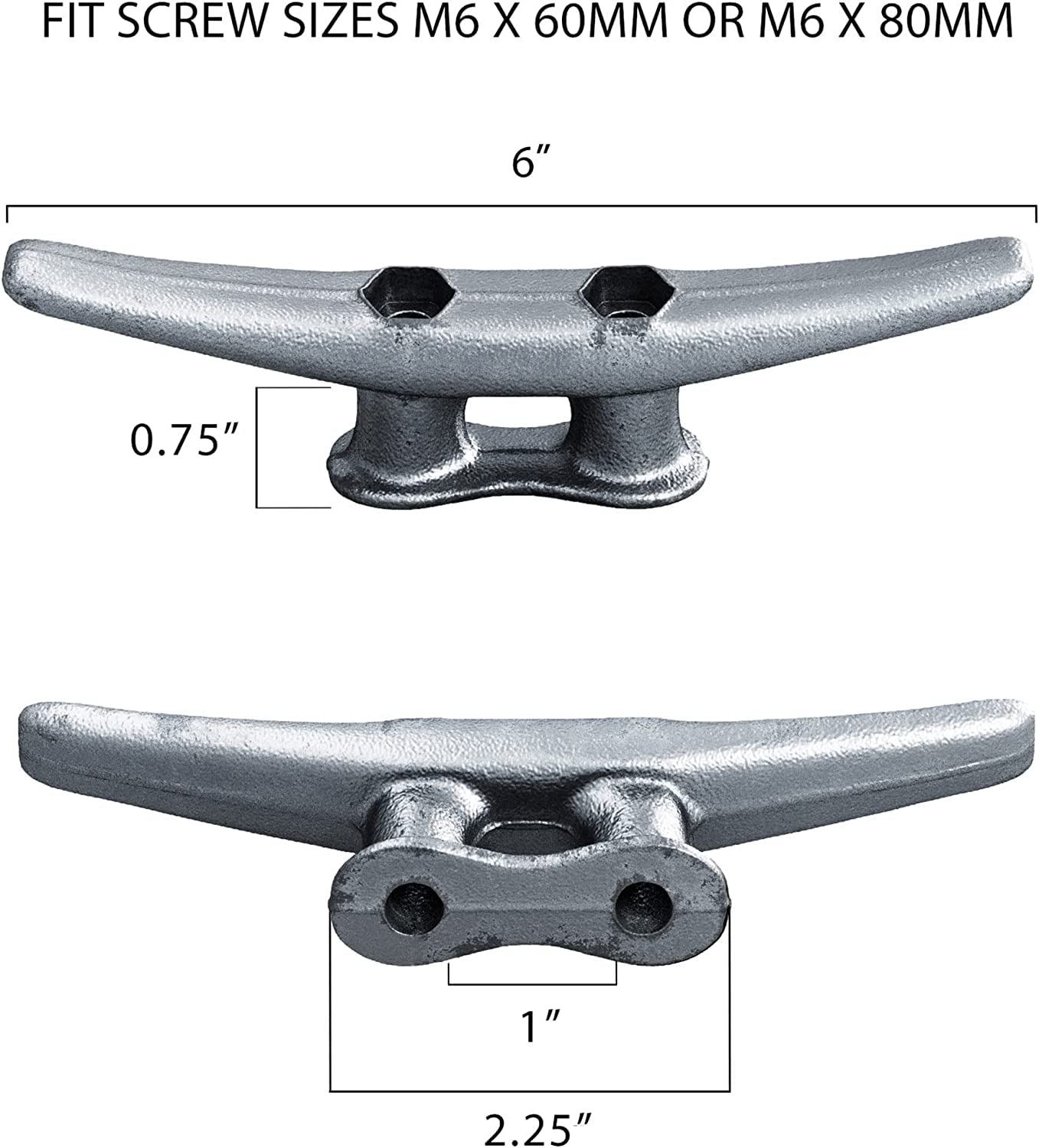 Simplified Living detail of pre-drilled mounting holes to simplify bolt installation