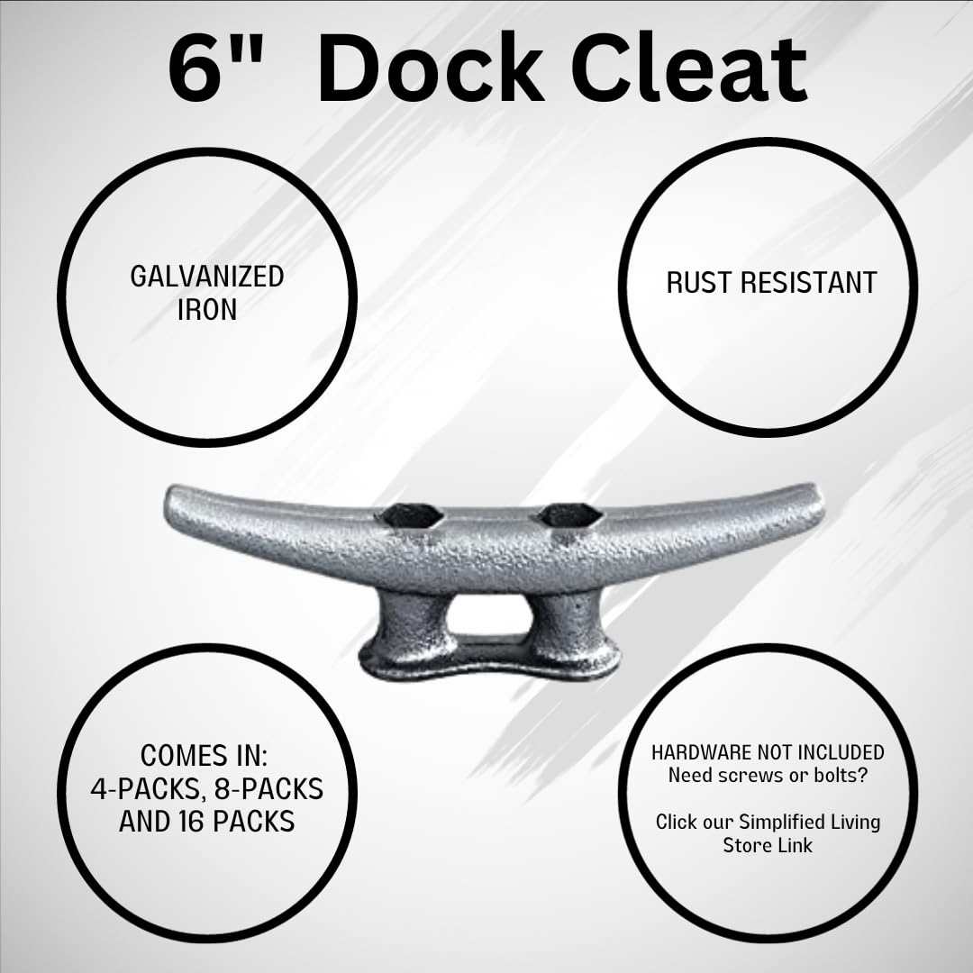 Simplified Living cleat next to ruler showing 6-inch scale for sizing accuracy