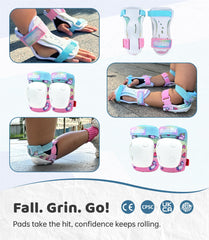Simply Kids elbow pad side profile showing streamlined shell for smooth impact