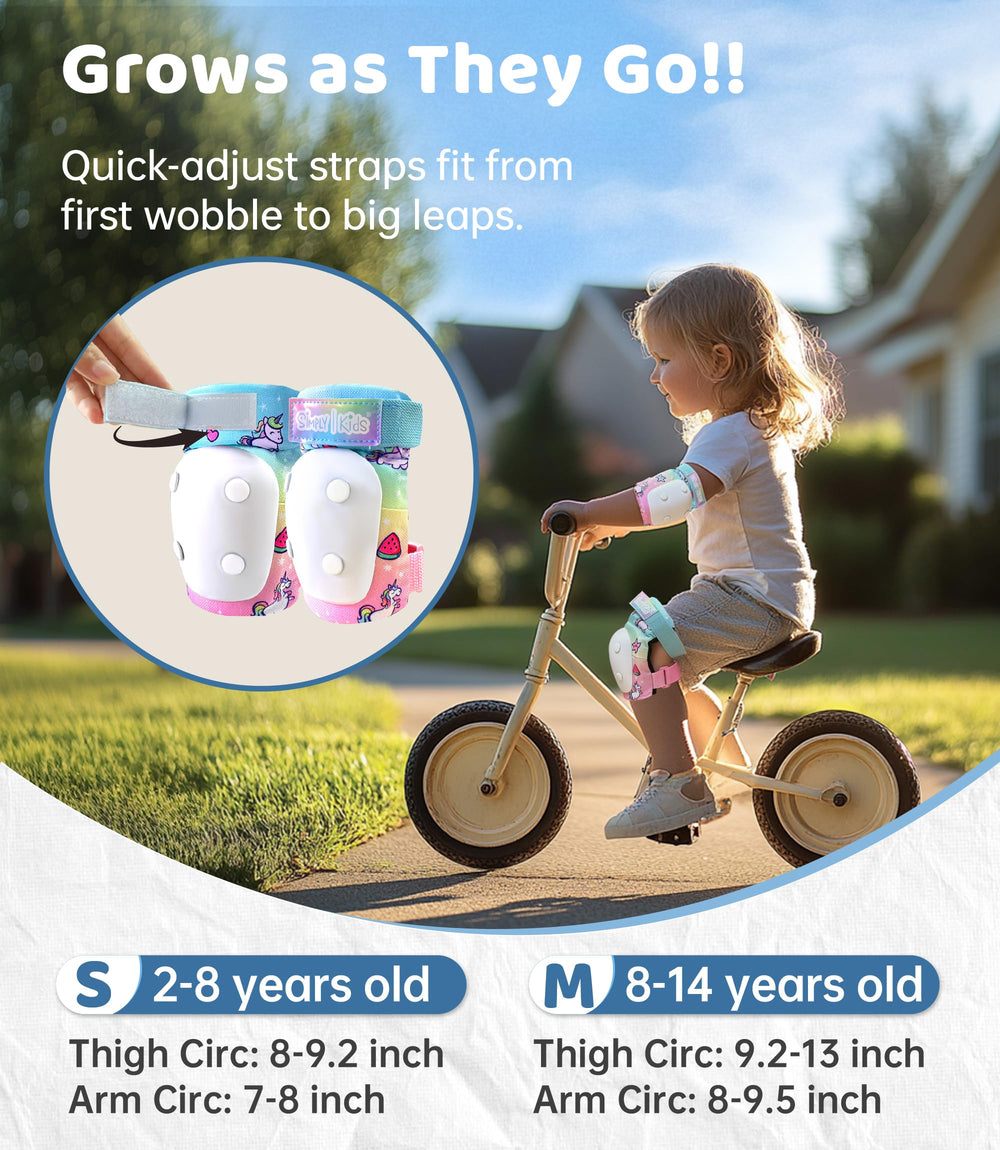 Simply Kids size comparison display showing fit guidance and scale