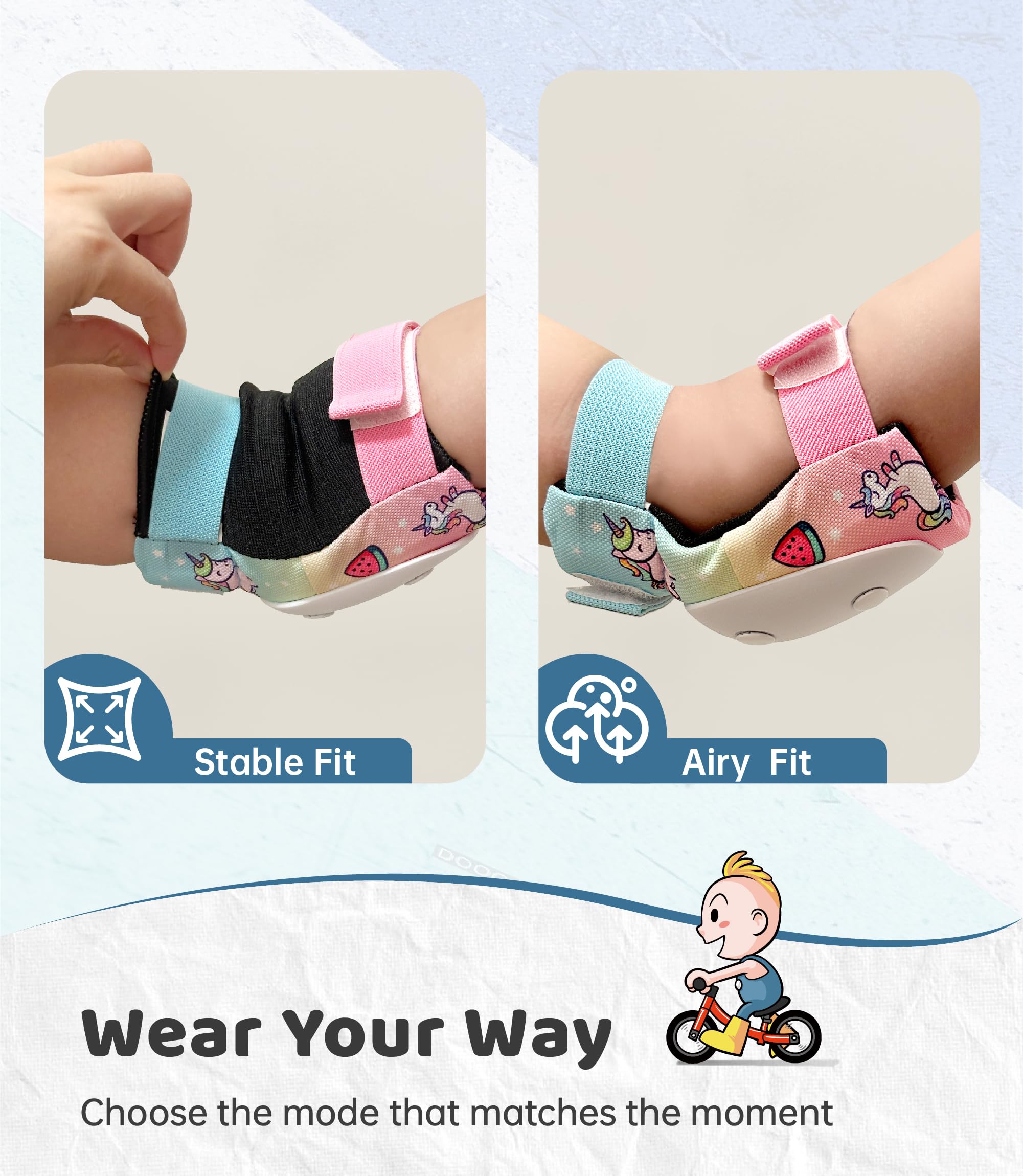 Simply Kids pads beside a ruler for size comparison and correct fit guidance